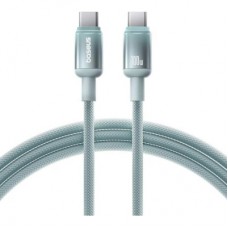 Дата кабель USB-C to USB-C 1.0m 100W blue-green Baseus (E0420700)