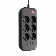 Мережевий фільтр живлення ColorWay CW-CHE64PDB 6 роз, 4USB (CW-CHE64PDB)