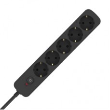 Мережевий фільтр живлення ColorWay CCA-3G1MM 5 розеток, 2m Black (CW-PSEA1052BK)