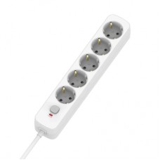 Мережевий фільтр живлення ColorWay CCA-3G1MM 5 розеток, 2m White (CW-PSEA1052W)