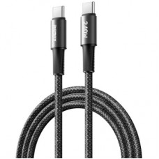 Дата кабель USB-C to USB-C 1.2m 240W aluminum alloy braided black Remax (6954851247722)