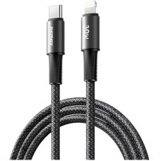Дата кабель USB-C to Lightning 1.2m 30W aluminum alloy braided black Remax (6954851247715)