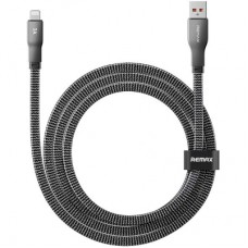 Дата кабель USB 2.0 AM to Lightning 1.2m 3A zinc alloy braided Remax (6954851262404)