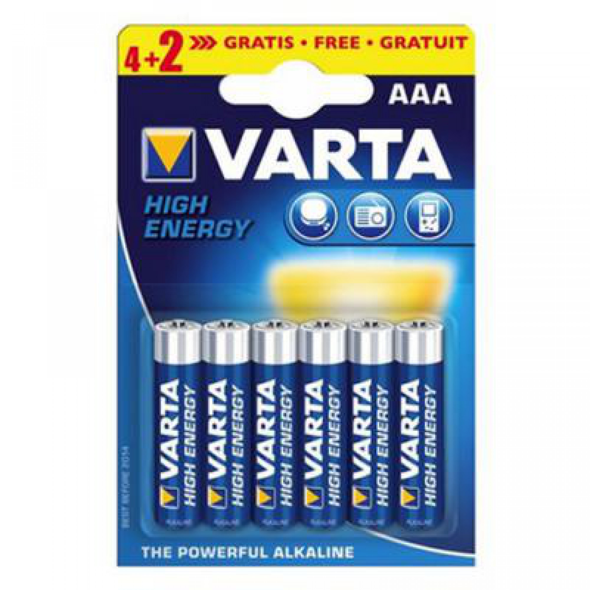 Батарейка Varta HIGH Energy ALKALINE * 6 (4+2) (4903121436)