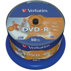 Диск DVD Verbatim 4.7Gb 16X CakeBox 50шт Print (43649)