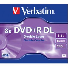 Диск DVD Verbatim 8.5Gb 8x JC 10 шт Inkjet Printable (43665)