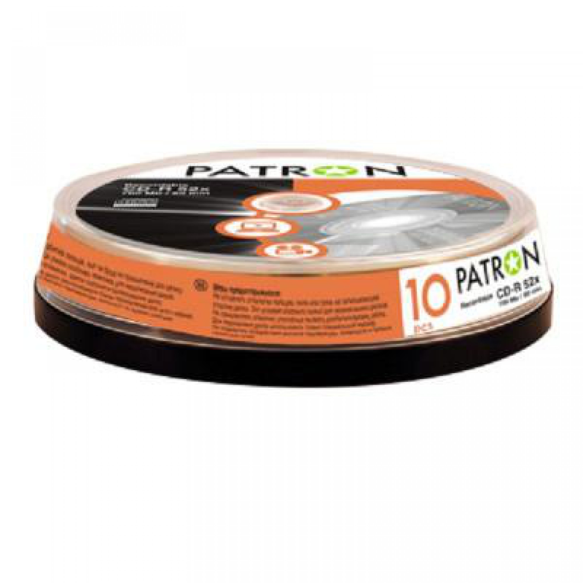 Диск CD PATRON 700Mb 52x Cake box 10шт PRINTABLE (INS-C037)