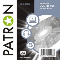 Диск DVD PATRON 4.7Gb 16x SLIM box 1шт PRINTABLE (INS-D035-поштучно)