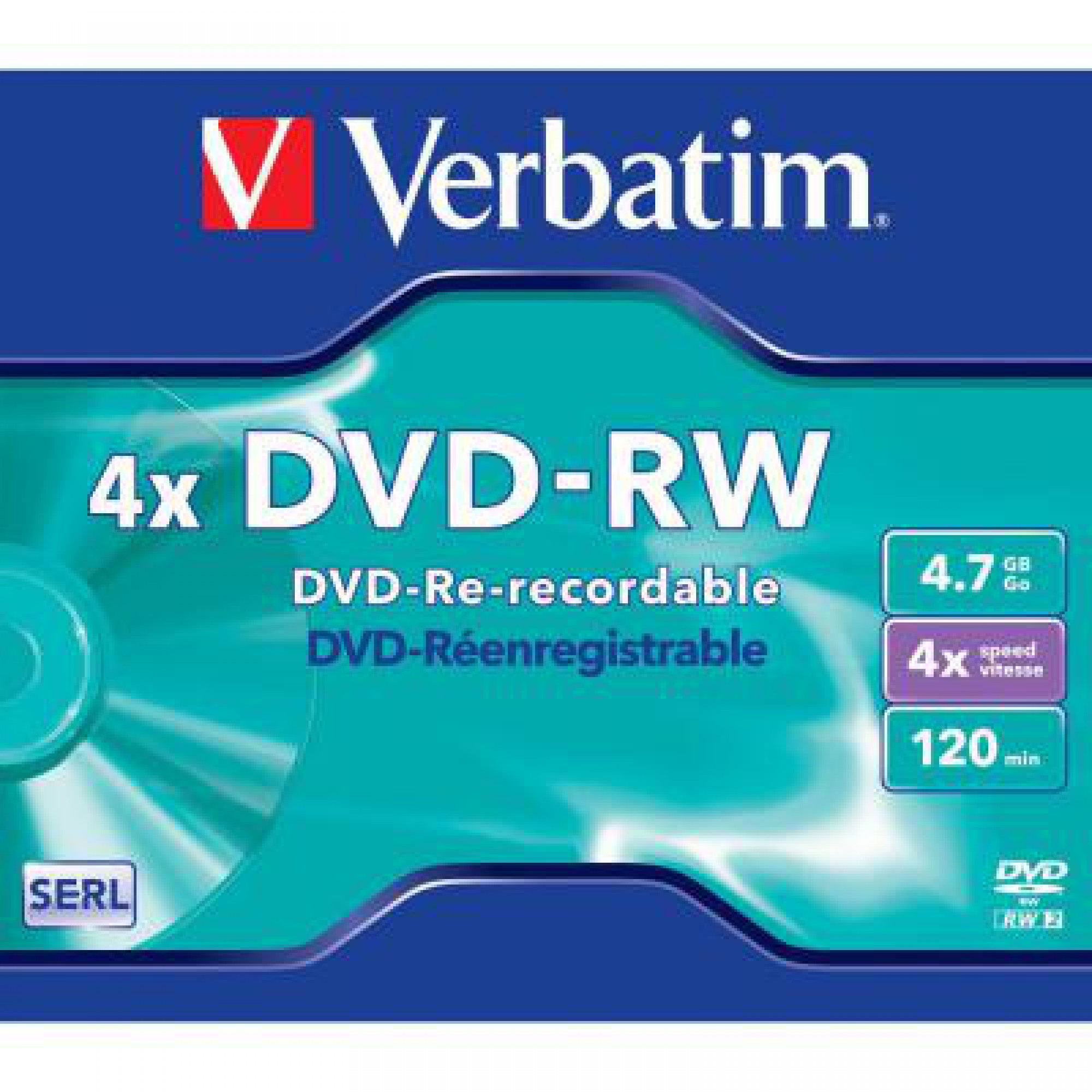 Диск DVD Verbatim 4.7Gb 4x Slim Case 20шт (43764)