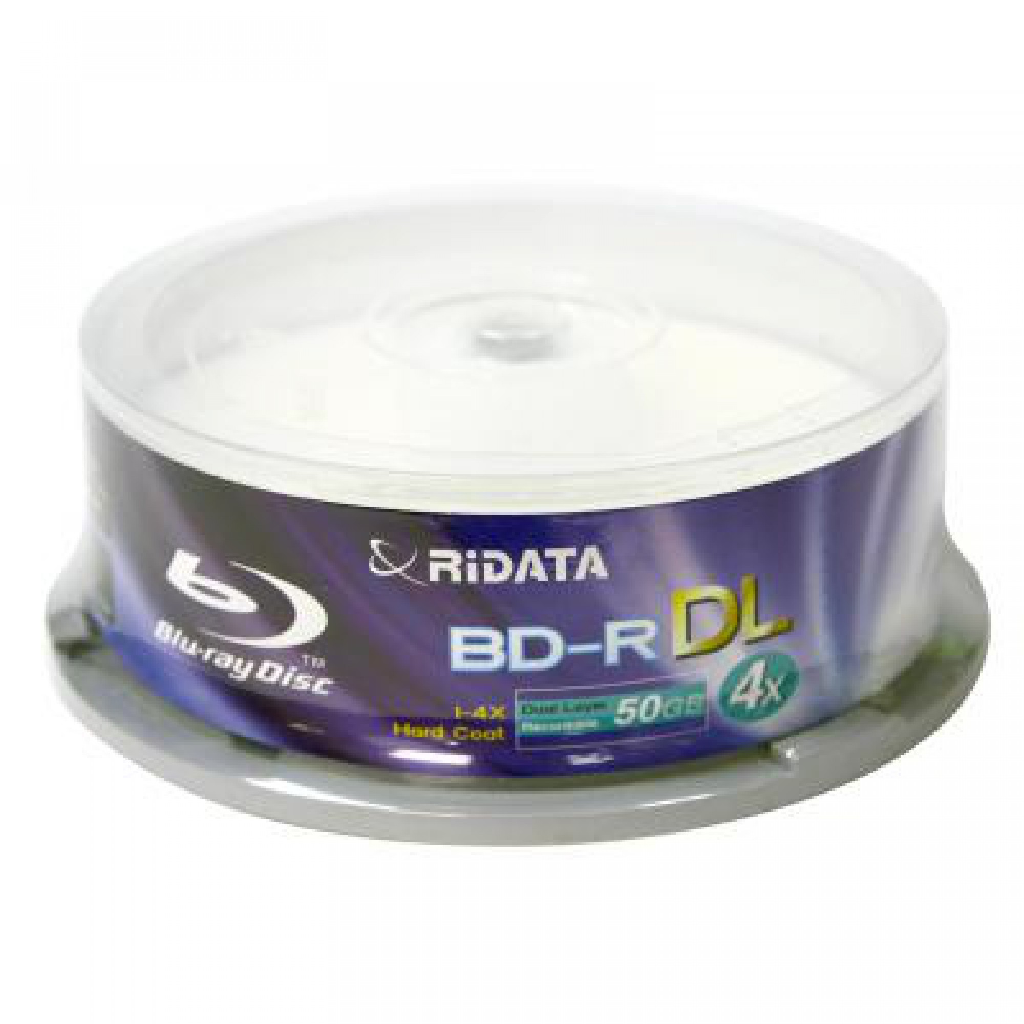 Диск BD RIDATA BD-R 50 Gb 4x Cake 15 pcs Printable (fullface) (90P783DRDA004/70L71LRDA0002)