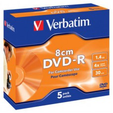 Диск DVD Verbatim 1.4Gb 4X MattSilver 5 Pack Jewel Case (43510)