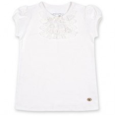 Футболка дитяча Breeze з мереживом (6640-80G-cream)