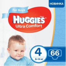 Підгузок Huggies Ultra Comfort 4 Mega для мальчиков (8-14 кг) 66 шт (5029053543611)