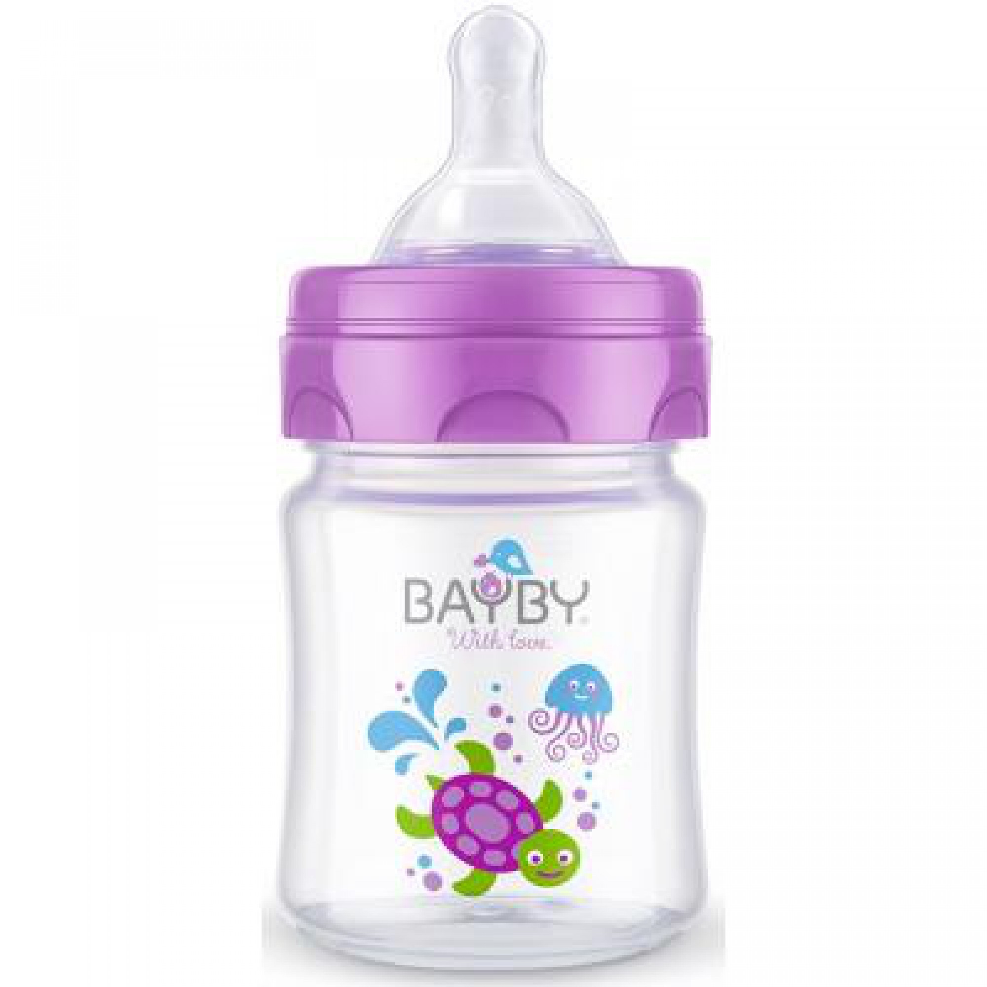 Пляшечка для годування BayBy 120 мл 0 мес+ фиолетовый (BFB6100)