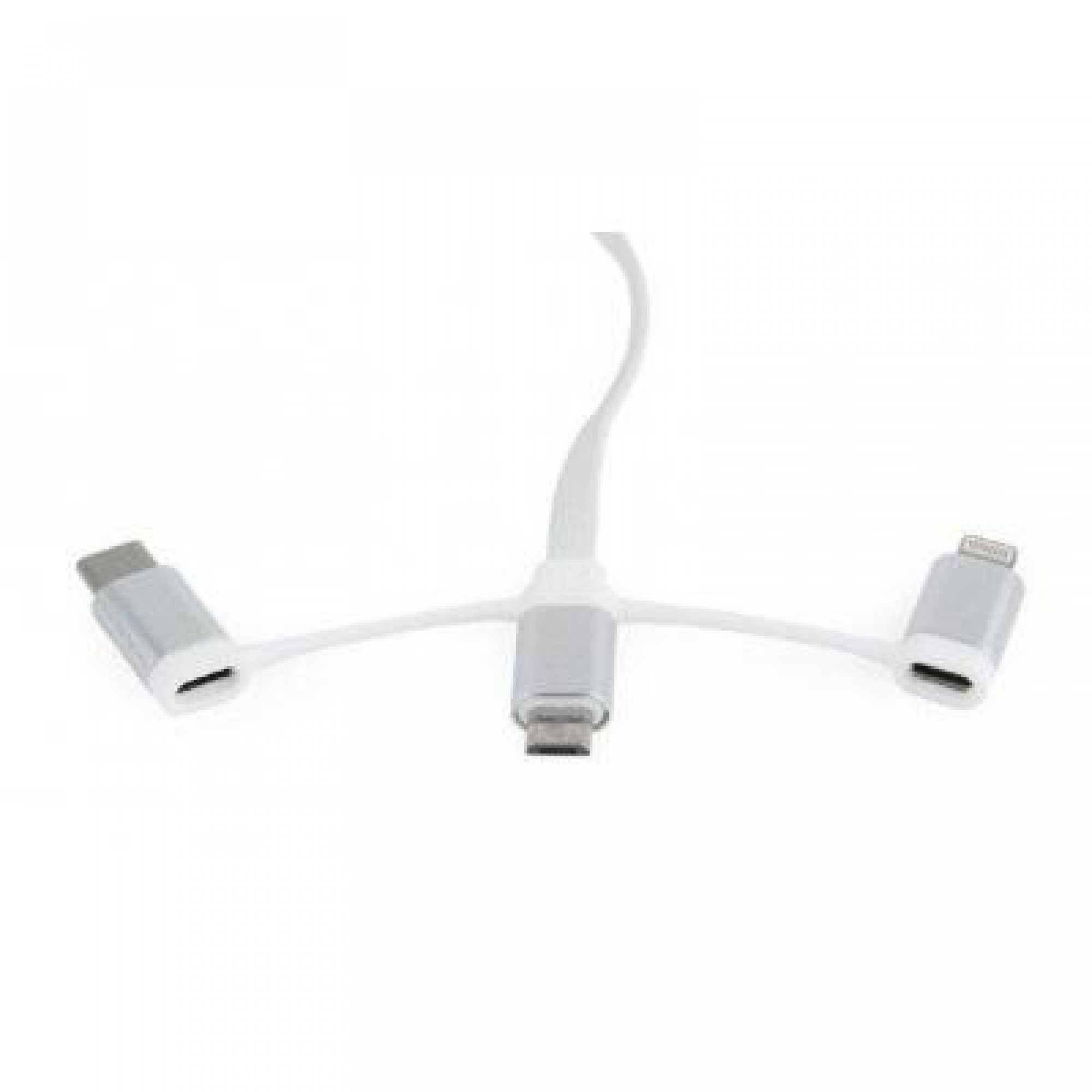 Дата кабель USB 2.0 AM to Lightning + Micro 5P + Type-C 1.0m Cablexpert (CC-USB2-AMLM32-1M-W)