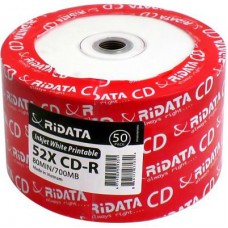 Диск CD RIDATA 700MB 52X Bulk50, Printable (901OEDRRDA169)