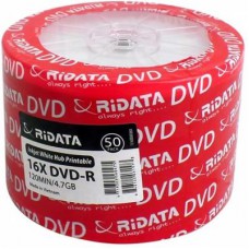 Диск DVD RIDATA 4.7Gb 16X Bulk 50 pcs Printable (fullface) (907WEDRRDA088)