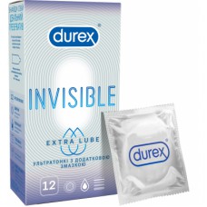 Презервативи Durex Invisible Extra Lube 12 шт. (5052197057089)