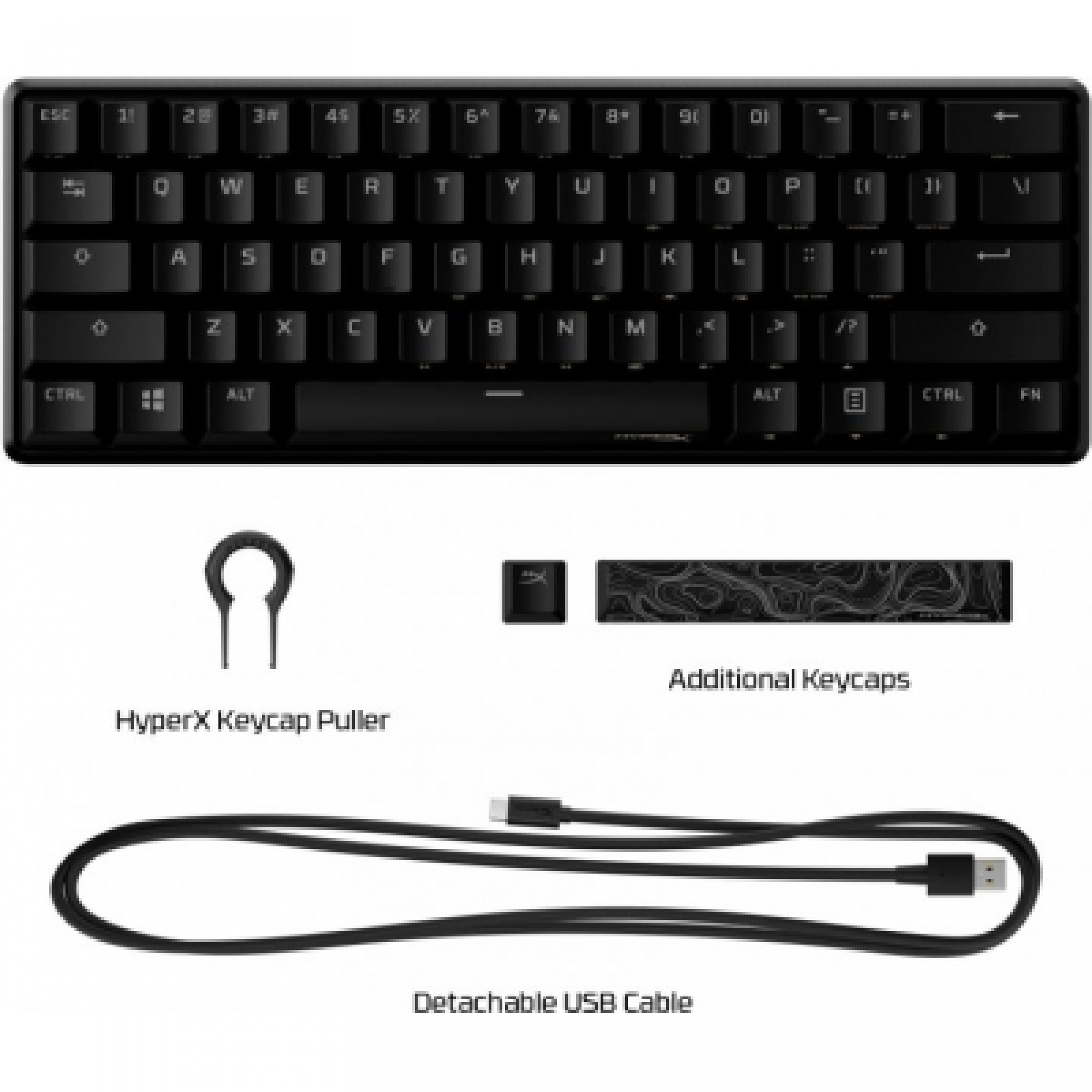 Клавіатура HyperX Alloy Origins 60 (HKBO1S-RB-RU/G)