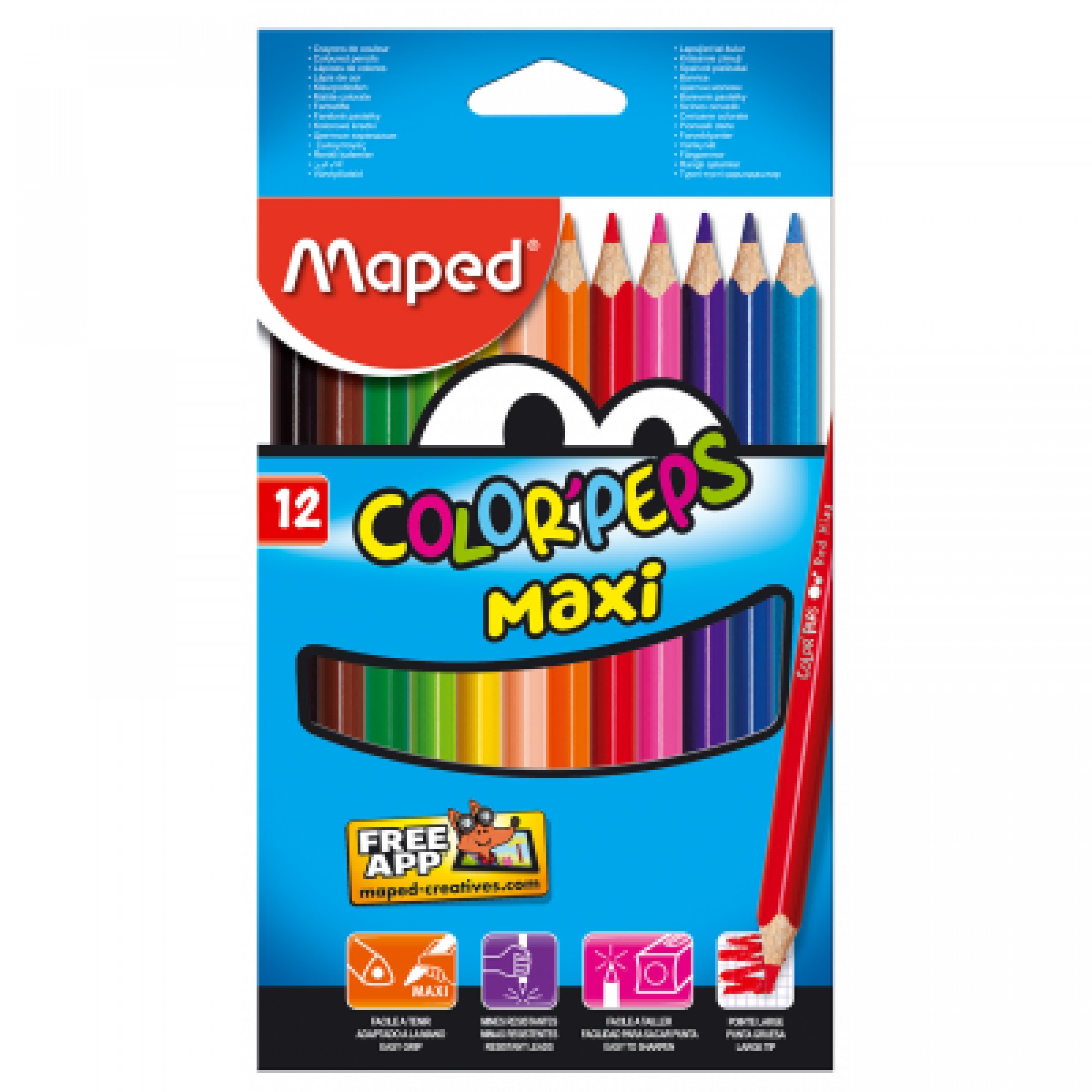 Олівці кольорові ZiBi Color Peps Maxi 12 кол. (MP.834010)