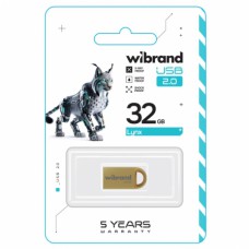 USB Flash накопичувач Wibrand 32Gb Lynx золотистий