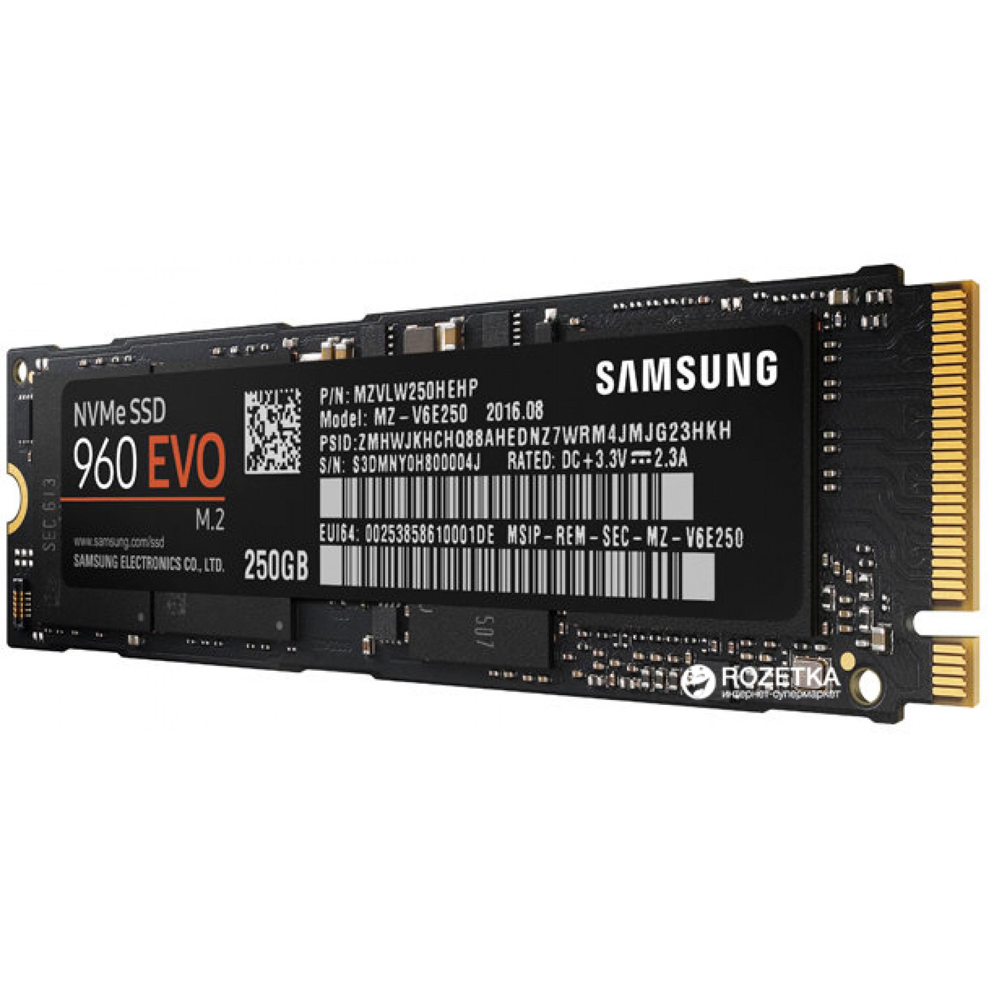 Накопичувач m2 SSD 250Gb Samsung 960 EVO m2SATA