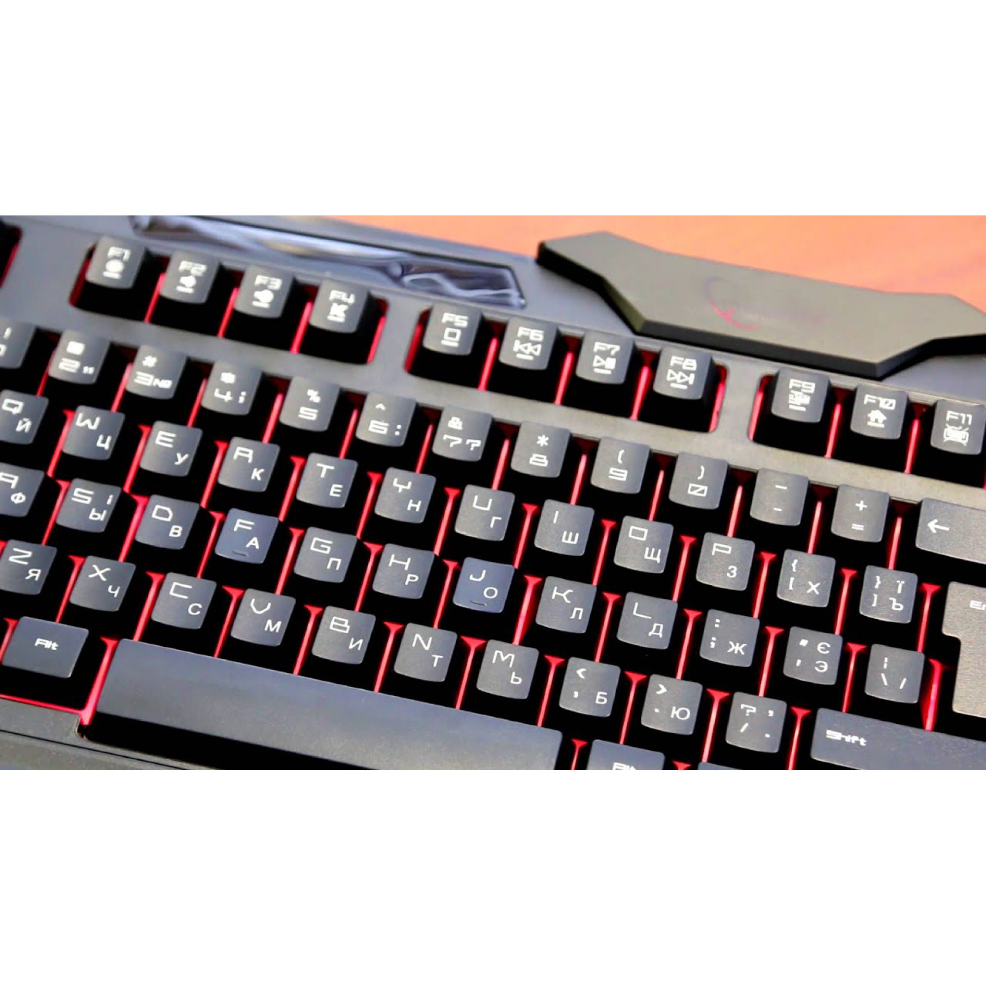 Клавіатура мультимедійна Gembird KB-UMGL-01-RU з підсвіткою USB чорний