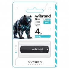 USB Flash накопичувач WiBrand 4Gb Grizzly чорний