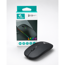 Мишка безпровідна Yelandar з акумулятором 2.4GHz + Bluetooth, чорний