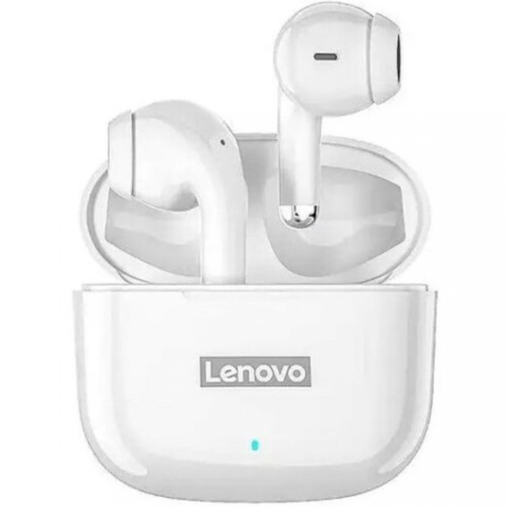 Bluetooth навушники Lenovo LP40 pro + безпровідна зарядка, білий