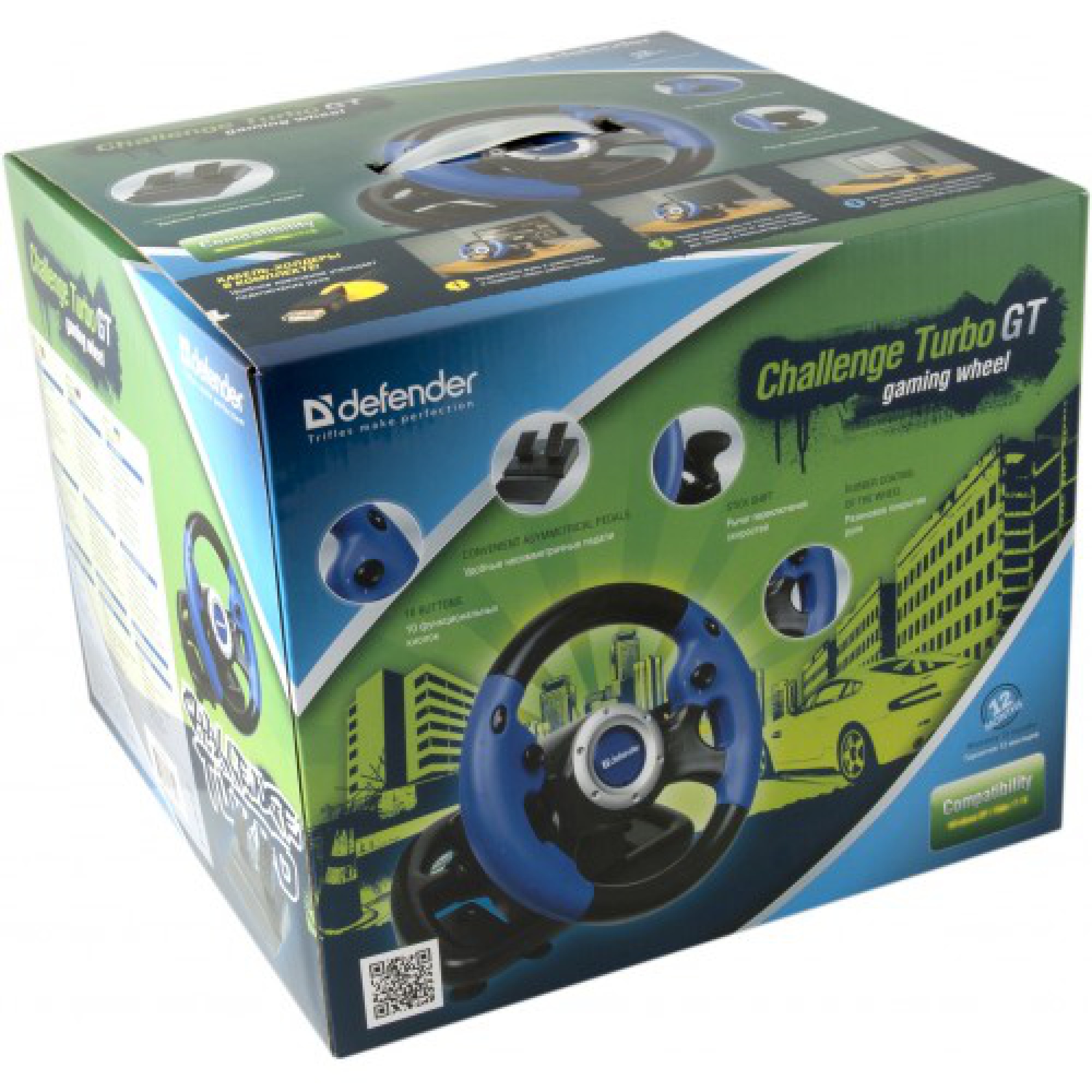 Руль ігровий Defender Chellenger Turbo USB з коробкою передач