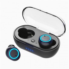 Bluetooth навушники TWS Y50+безпровідна зарядка синій