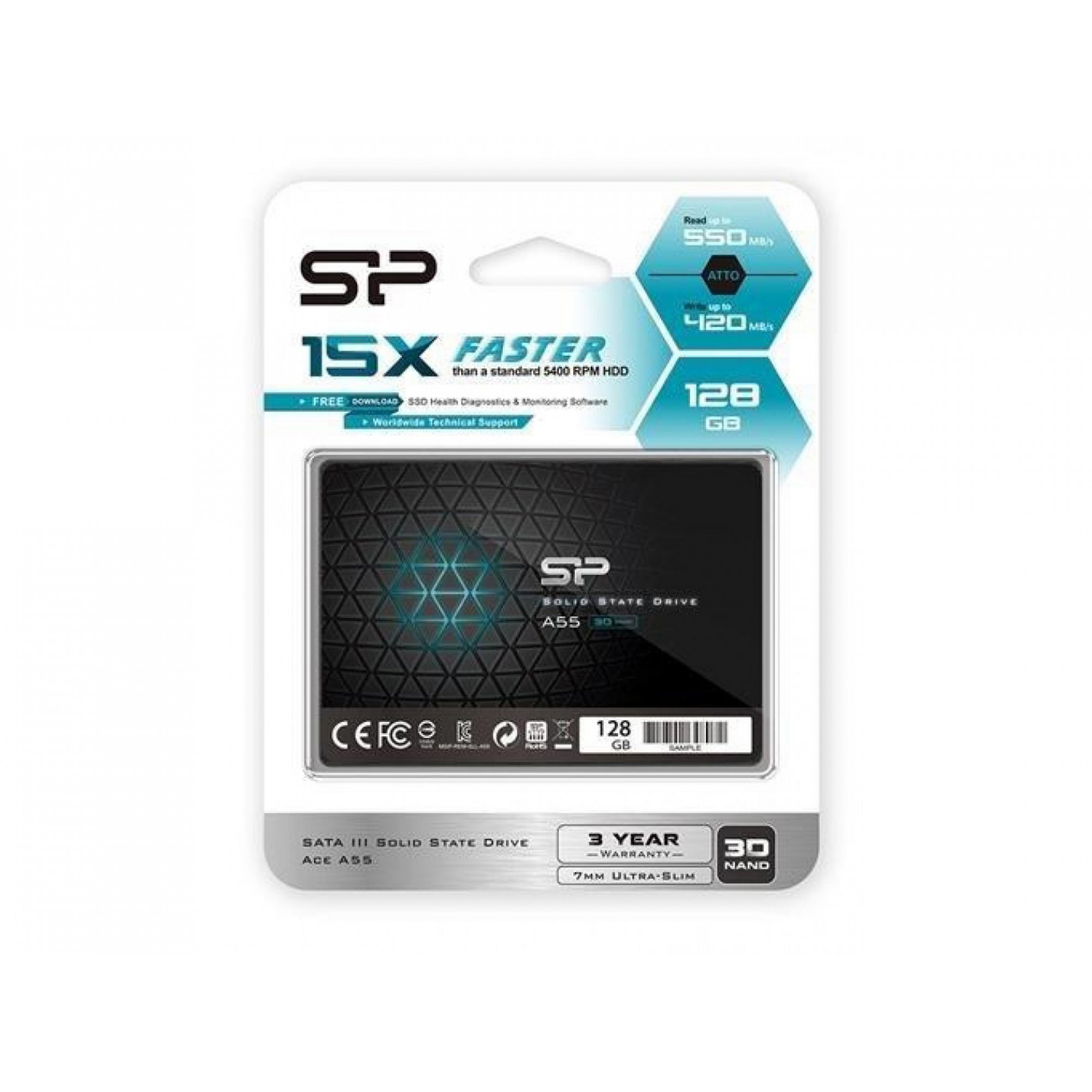 Накопичувач SSD 128Gb Silicon Power A55 SATA3