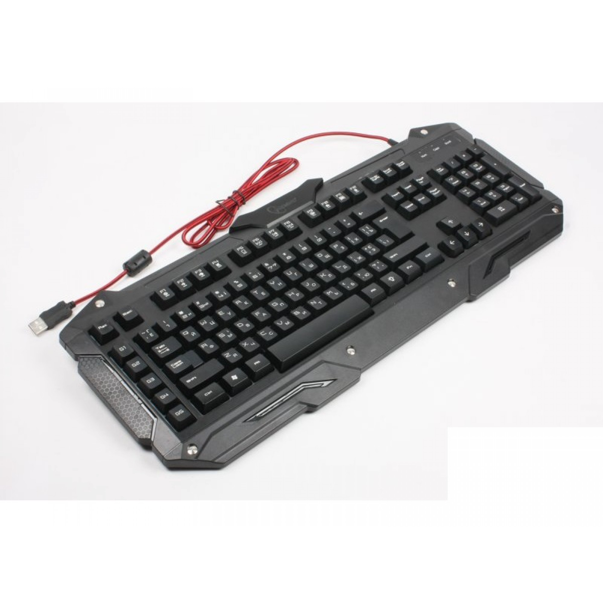Клавіатура мультимедійна Gembird KB-UMGL-01-UA з підсвіткою USB чорний