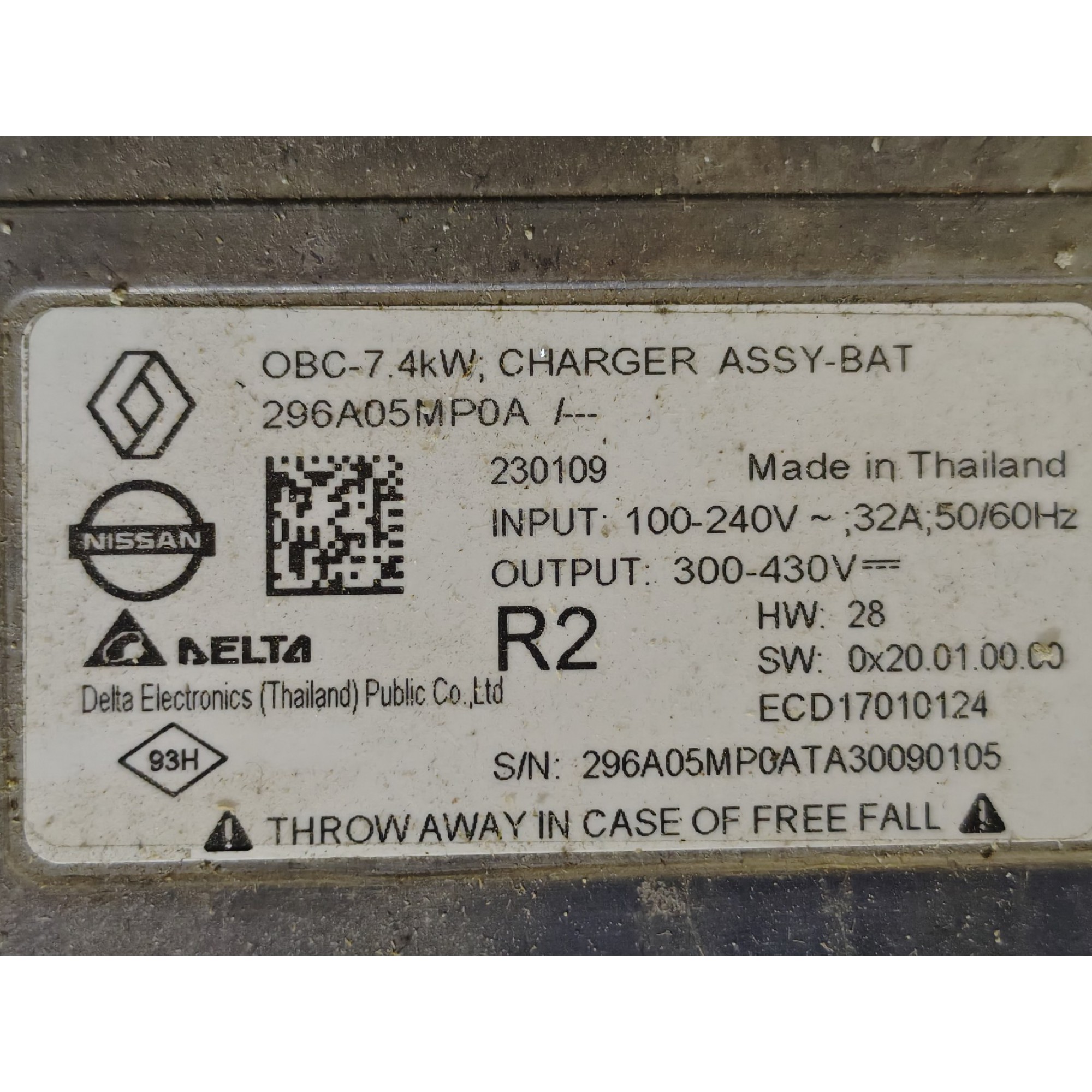 Бортовий зарядний пристрій AM67 296A05MP0A Nissan Ariya 22- (296A05MP0A)