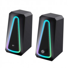 Акустична система 2.0 USB Havit HV-SK208 PRO чорний з RGB підсвіткою динаміків