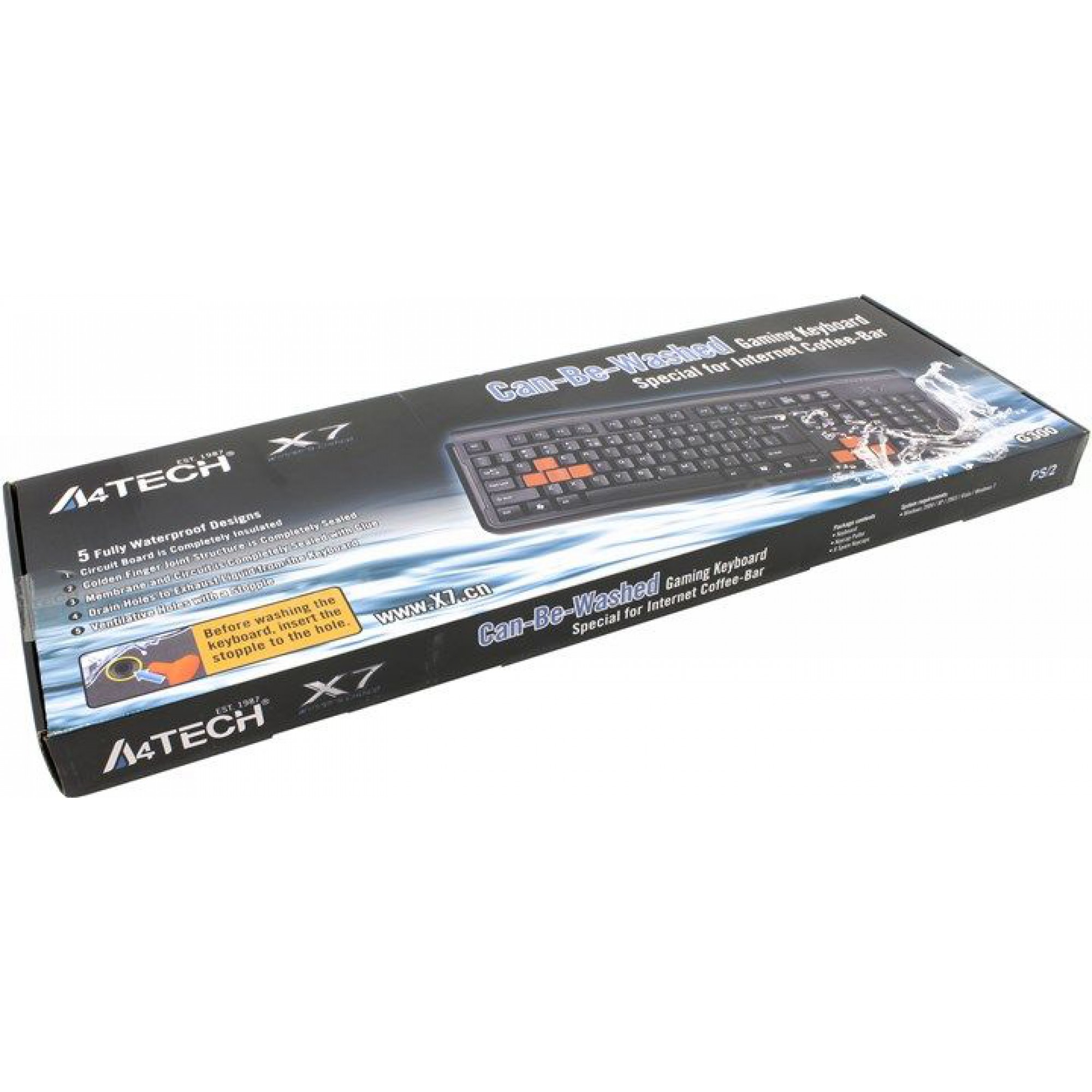 Клавіатура мультимедійна A4-Tech  X7 G300, USB, чорний