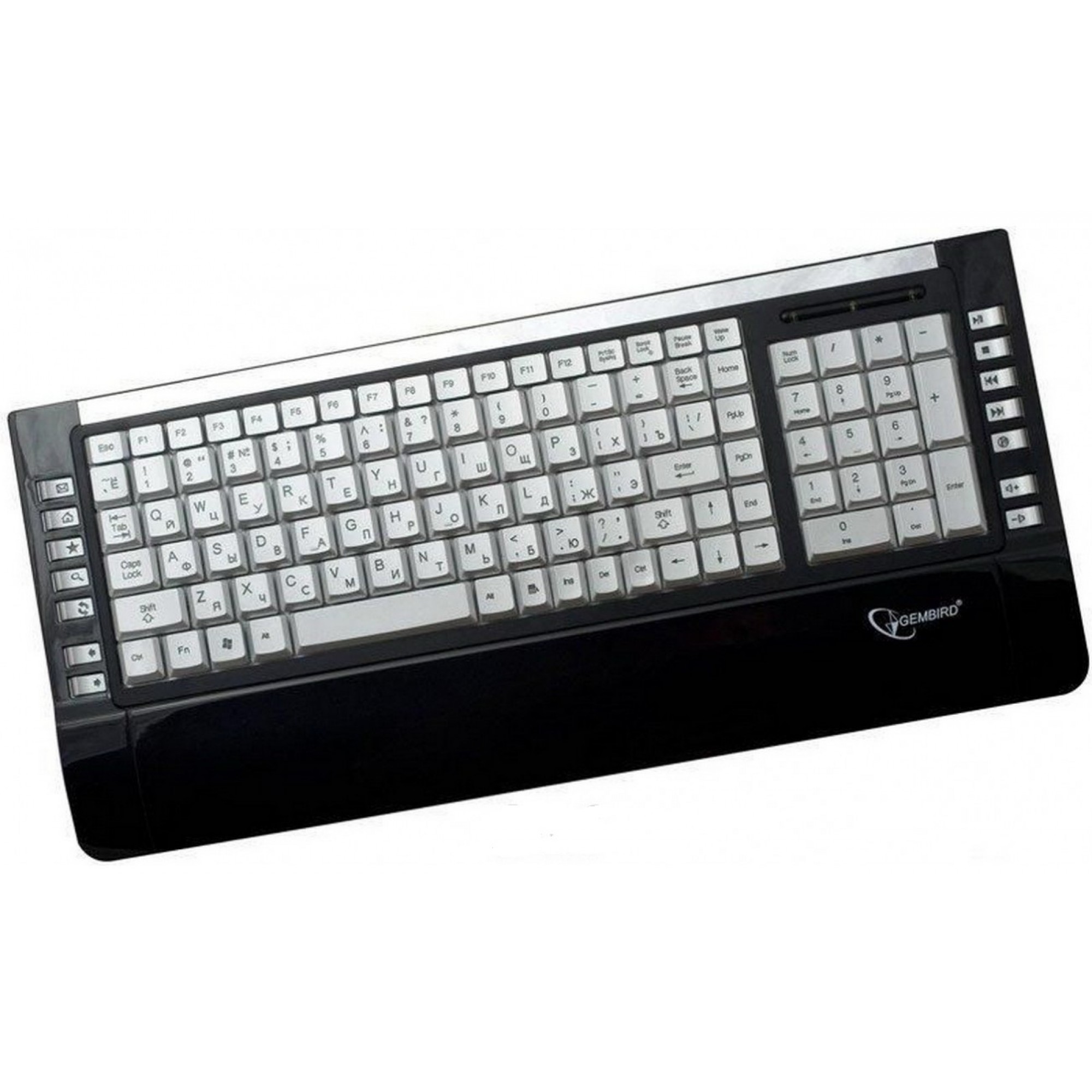 Клавіатура мультимедійна Gembird KB-9630SB-UA з підсвіткою USB чорний