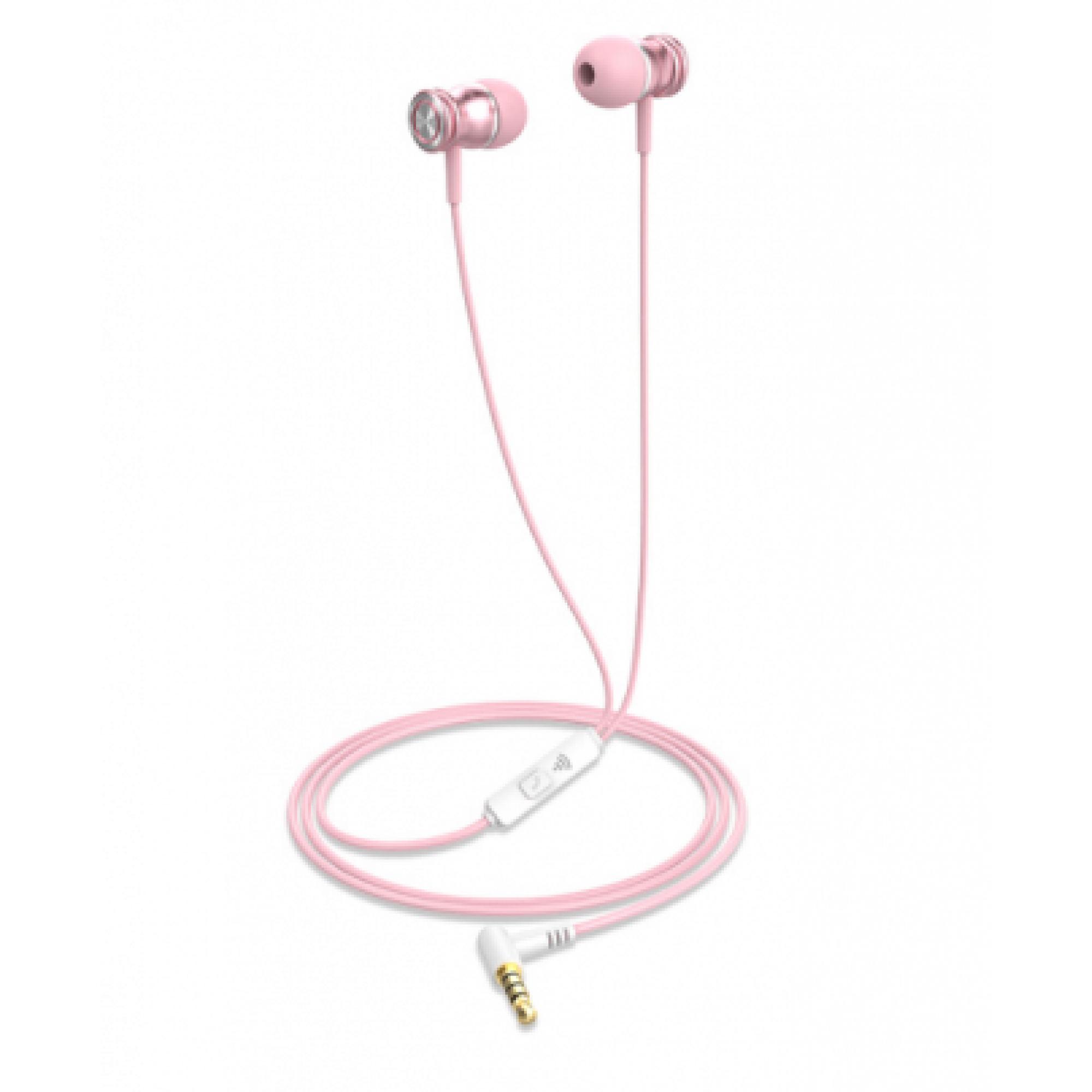 Навушники Havit HV-E303P вакуумні з мікрофоном розовий