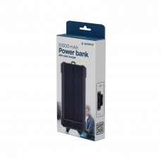 PowerBank Gembird PB10-Solar-1 10000mAh, швидка зарядка 20W, сонячна панель чорний