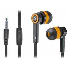 Навушники Defender Pulse-420 вакуумні з мікрофоном чорно-жовтий
