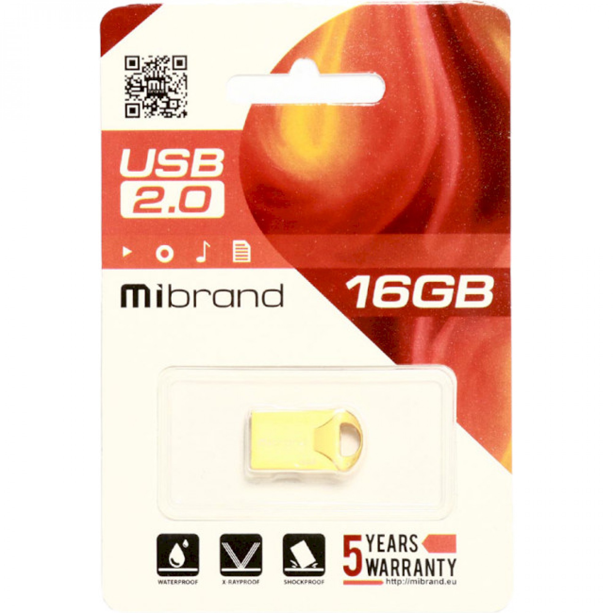 USB Flash накопичувач MiBrand 16Gb Hawk золотистий