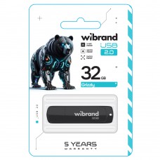 USB Flash накопичувач WiBrand 32Gb Grizzly чорний