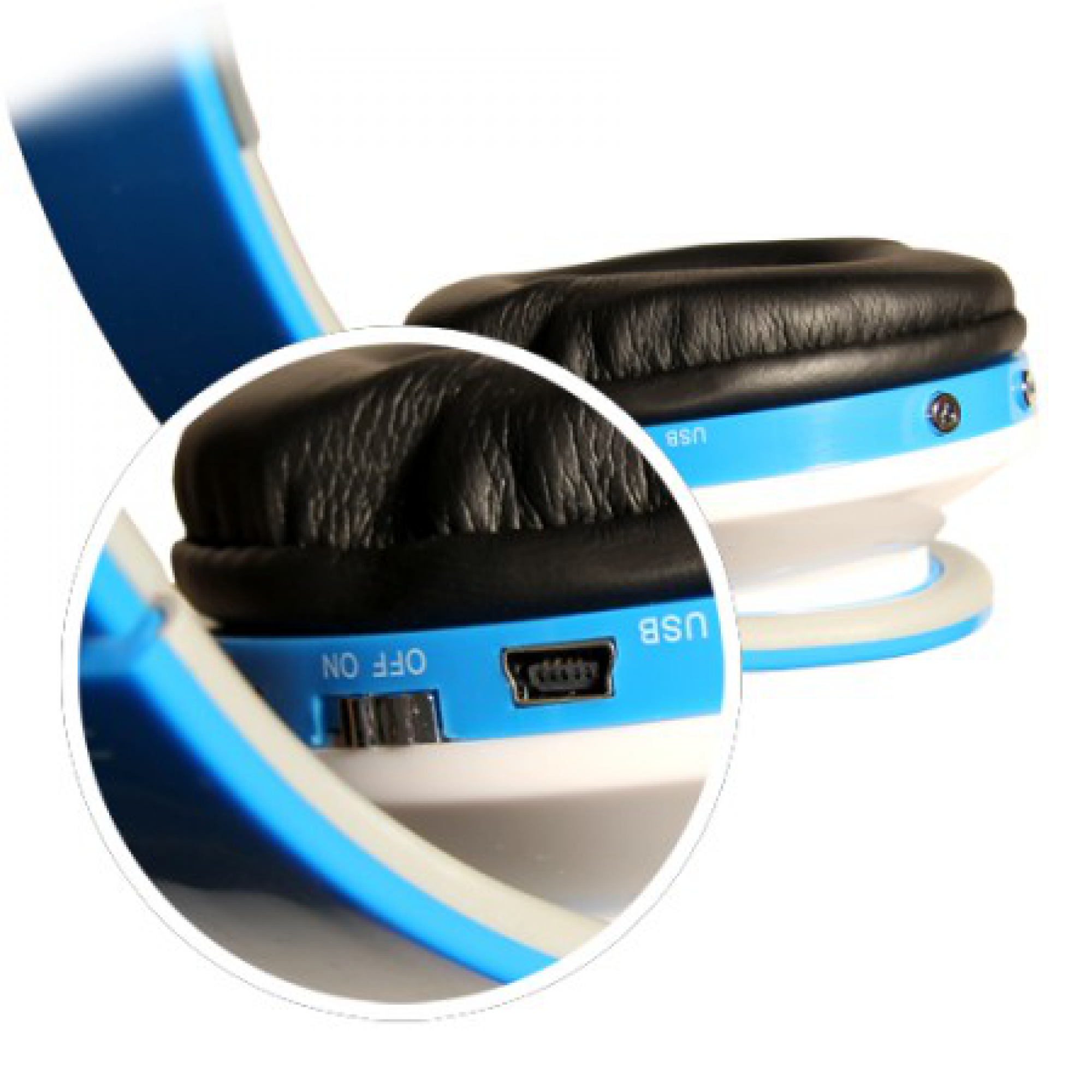 MP3 FM Навушники Havit HV-H99TF біло-синій
