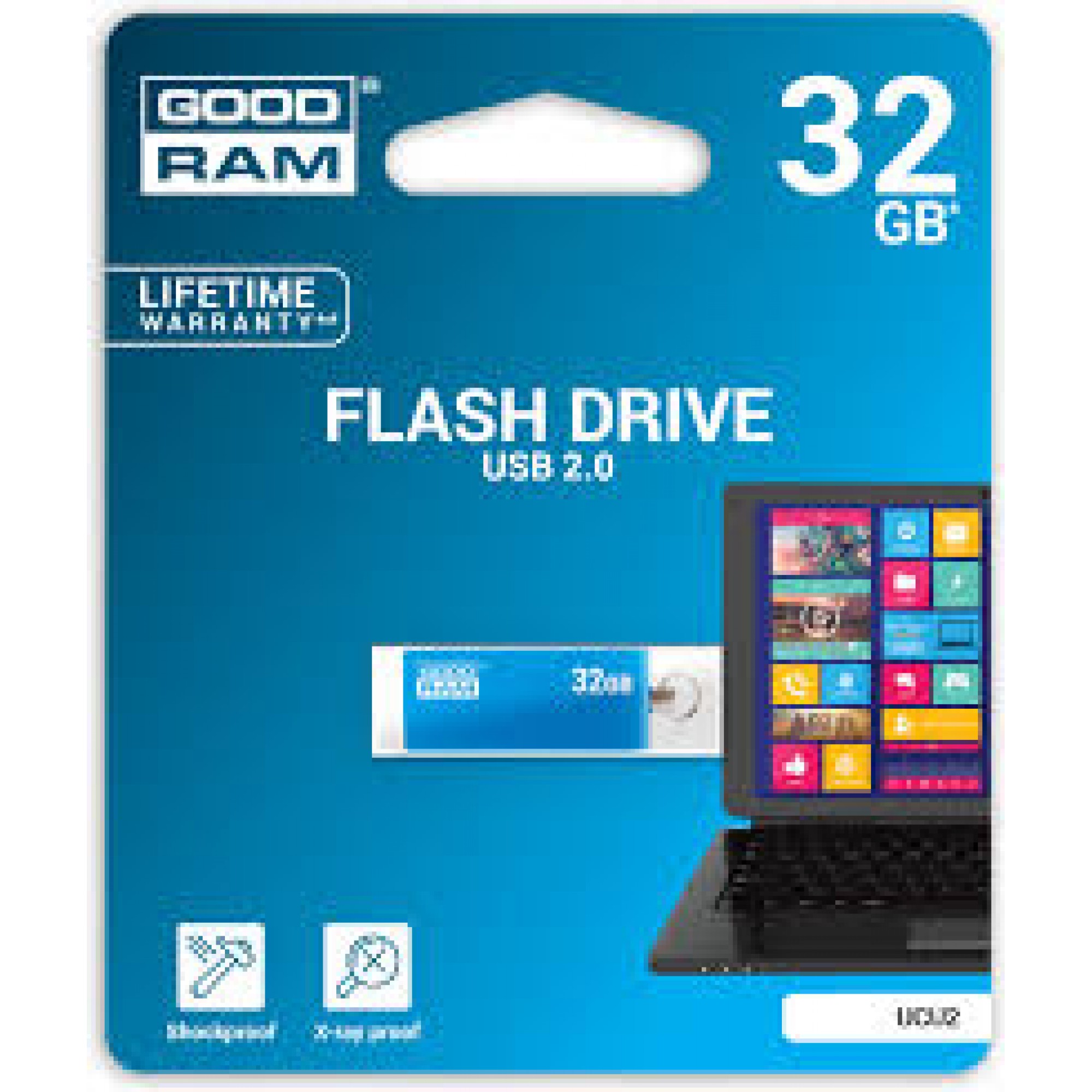 USB Flash накопичувач Goodram 32Gb Cube UCU2 синій
