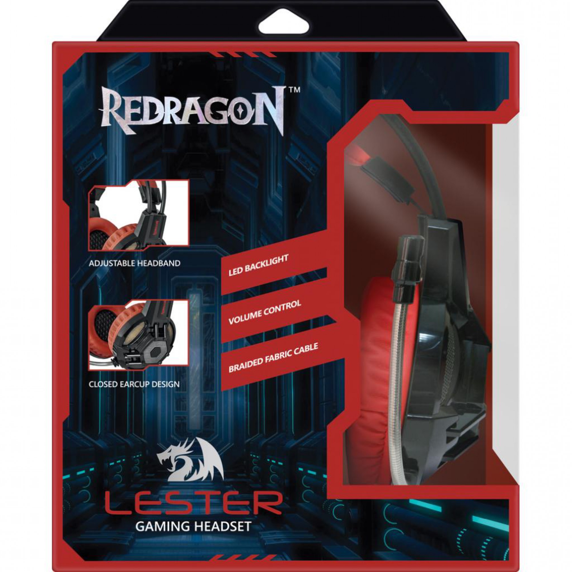 Навушники Defender RedRagon Lester з підсвіткою