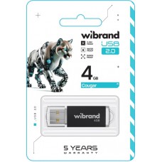 USB Flash накопичувач WiBrand 4Gb Cougar чорний