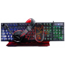 Клавіатура+мишка+навушники з килимком Marvo CM409 USB Black