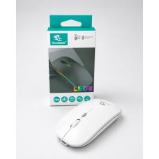Мишка безпровідна Yelandar з акумулятором 2.4GHz + Bluetooth, білий