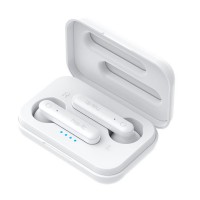 Bluetooth навушники Havit TW935+безпровідна зарядка білий